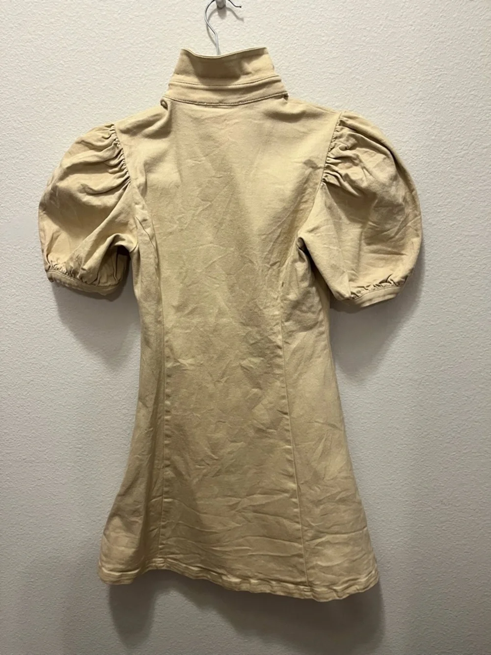 Pomander Place Cream Mini Dress with Puff Sleeves - Picture 7 of 7